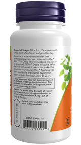 Dopa Mucuna 90vcap - Now Foods