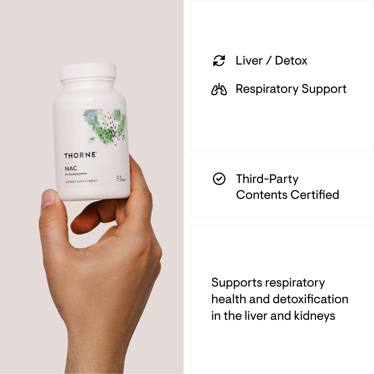 NAC N-Acetylcysteine 90cap - Thorne