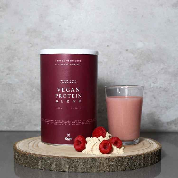 Proteína Vegetal Fermentada e Hidrolisada Frutos Vermelhos 450g - Auri
