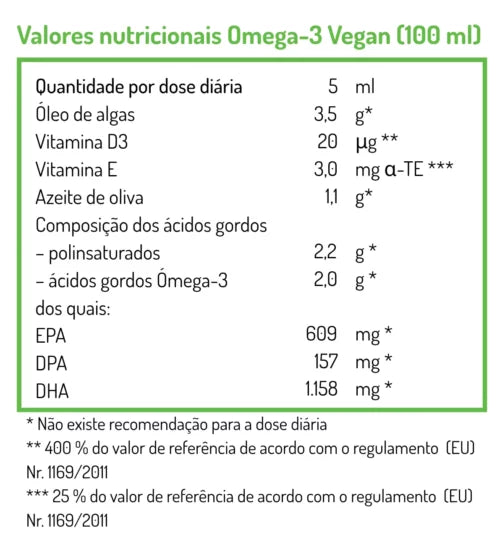 Omega-3 Vegan Óleo 100ml - Norsan