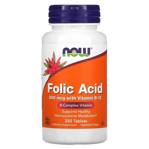 Folic Acid 800mcg – Now Foods