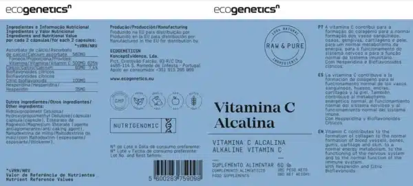 Vitamina C Alcalina Ecogenetics 2